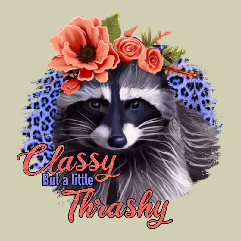 Classy But A Little Thrashy Racoon With Flowers Heavy Core Tee by Jasminsmagicworld | Teevron
