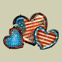 American Flag Hearts 4th Of July Heavy Core Tee | Teevron