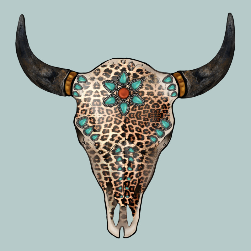 Leopard Bull Skull Heavy Core Tee by Jasminsmagicworld | Teevron