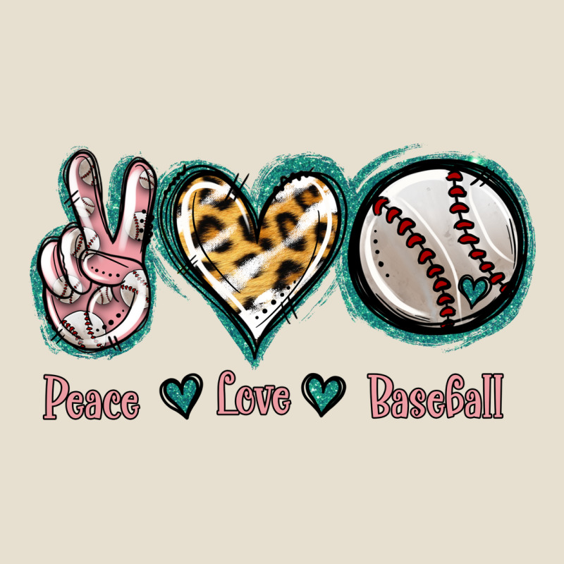 Peace Love Baseball Urban Heavy Tee by Jasminsmagicworld | Teevron