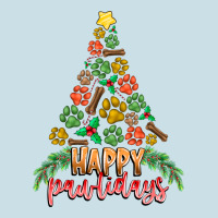 Paw Print Christmas Tree Ladies Tee | Teevron