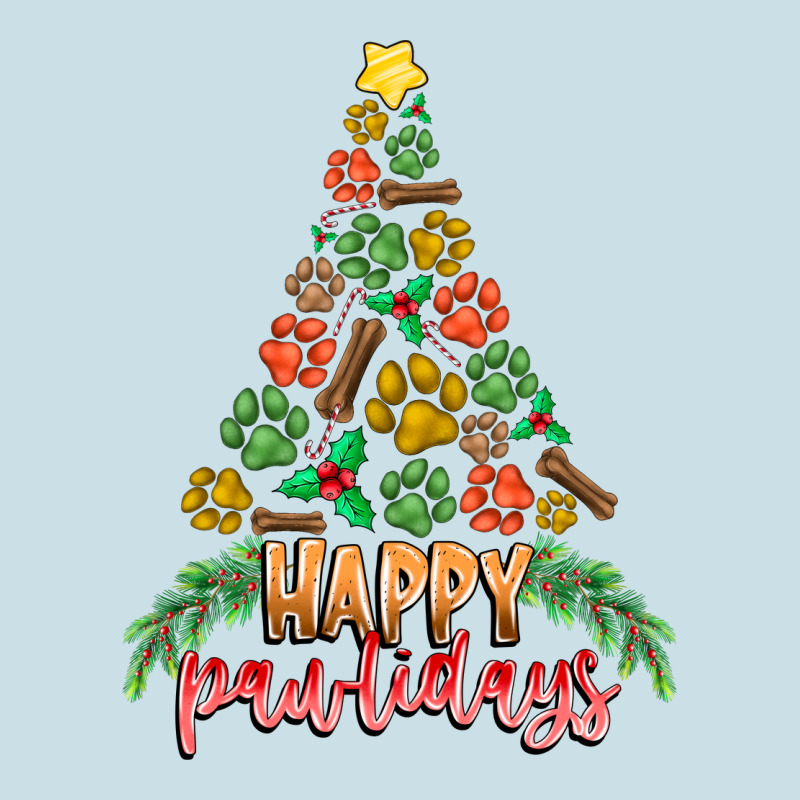 Paw Print Christmas Tree Ladies Tee by CowhideDigitalArt | Teevron