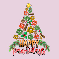 Paw Print Christmas Tree Ladies Tee | Teevron