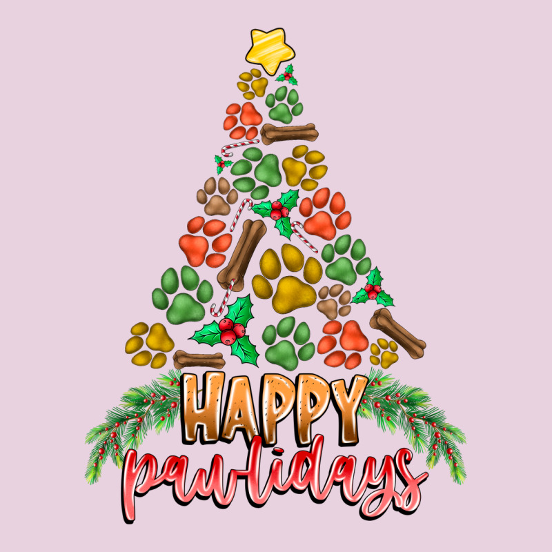 Paw Print Christmas Tree Ladies Tee by CowhideDigitalArt | Teevron