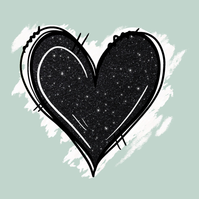 Black Glitter Heart Zipper Hoodie by Jasminsmagicworld | Teevron