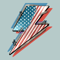 American Flag Lightning Bolt 4th Of July Heavy Core Tee | Teevron