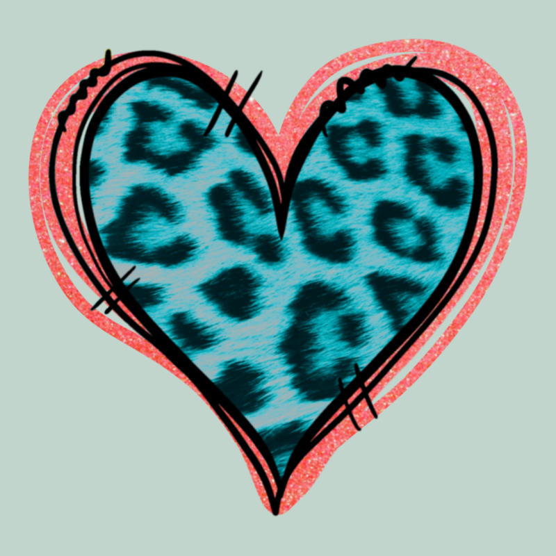 Blue Leopard Heart Zipper Hoodie by Jasminsmagicworld | Teevron