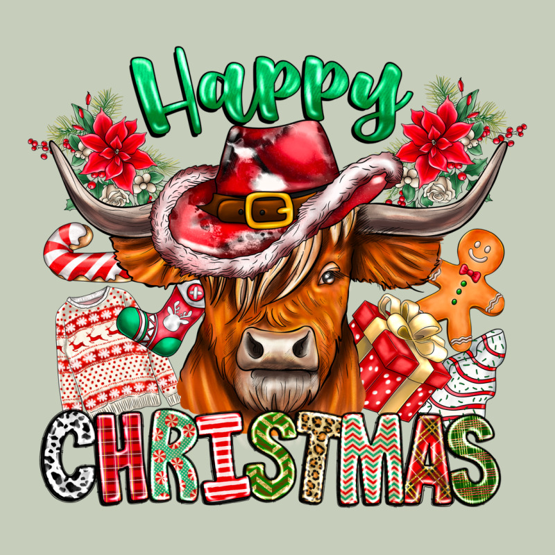 Happy Christmas Cow Ladies Tee by CowhideDigitalArt | Teevron