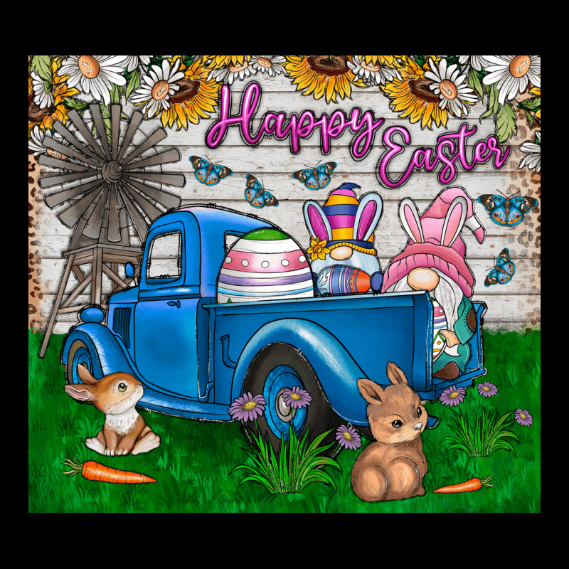 Happy Easter Truck Ladies Tee by CowhideDigitalArt | Teevron