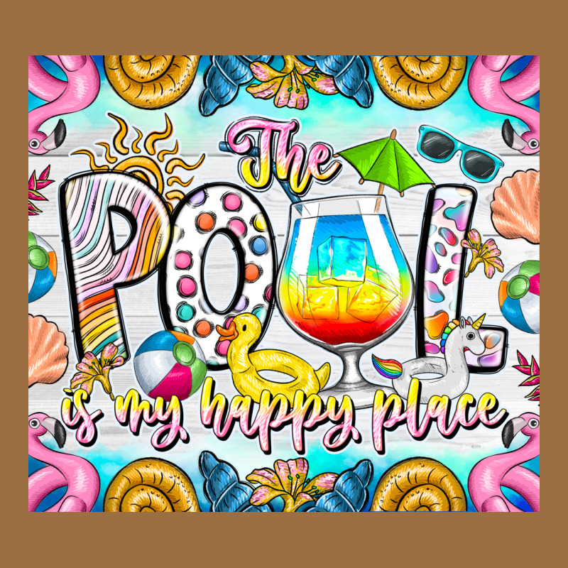 The Pool Is My Happy Place Vintage Tee by CowhideDigitalArt | Teevron