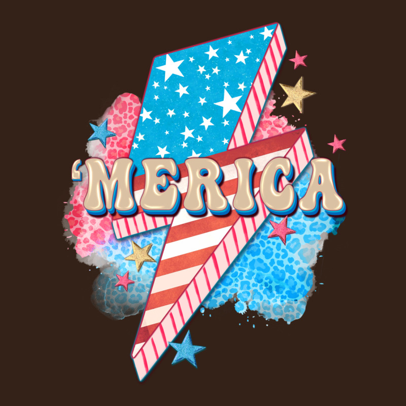 Merica Leopard Lightning Bolt Heavy Core Tee by FaDigitalArtStudio | Teevron