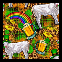 St. Patricks Cow With Rainbow And Beer Seamless Premium Tee | Teevron