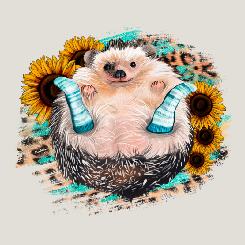 Sunflower Leopard Hedgehog Heavy Core Tee by Jasminsmagicworld | Teevron