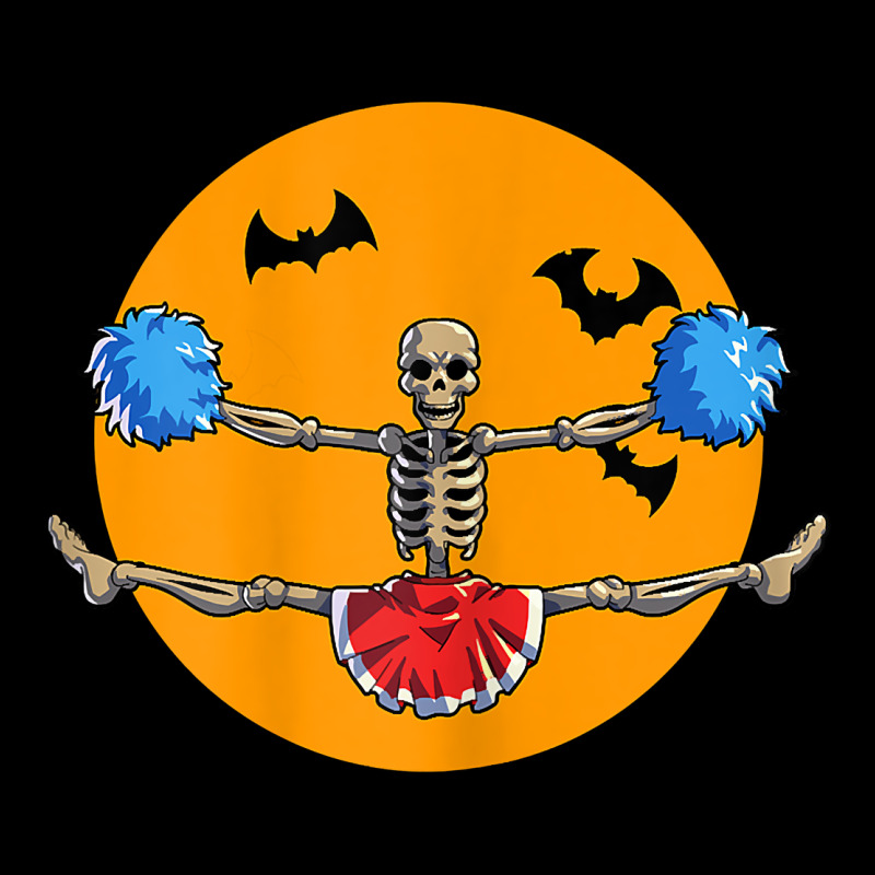 Cheerleading Skeleton Halloween Cheer Skeleton Cheerleader T Shirt Heavy Core Tee by DesignPulse | Teevron