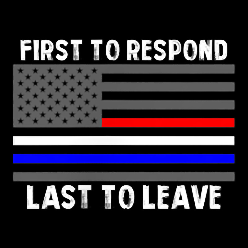 Police Fire Ems First Responder American Flag Firefighter T Shirt Heavy Core Tee by DesignPulse | Teevron