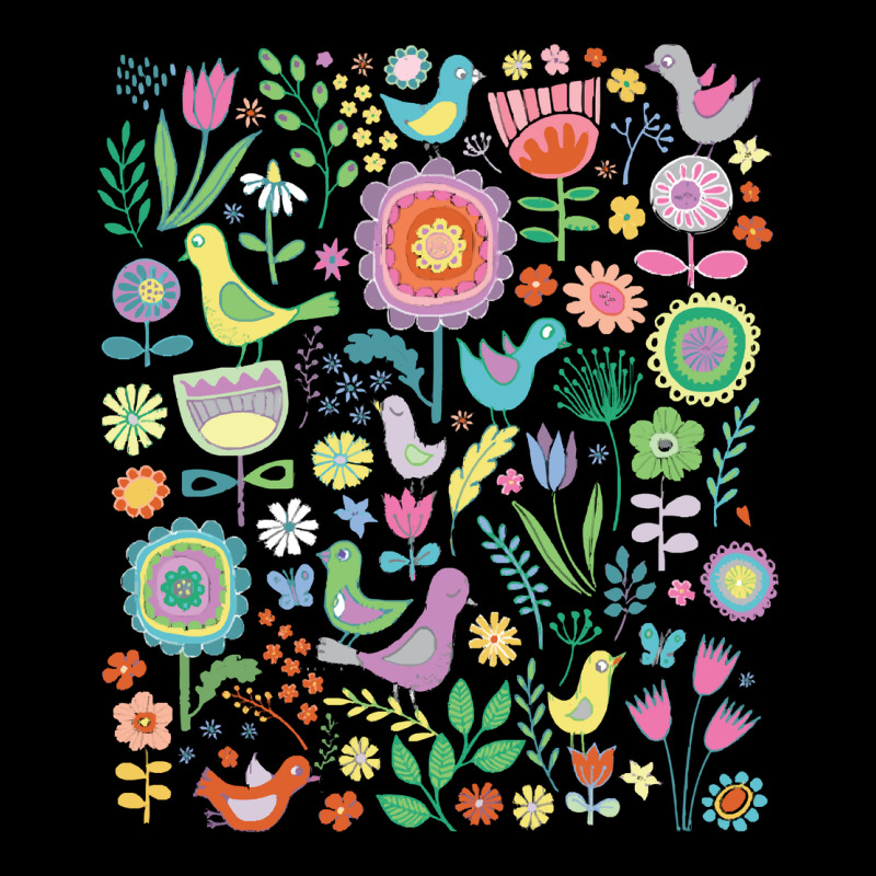 Cute Birds T  Shirt Birds And Blooms   Cute Floral Pattern By Cecca De Heavy Core Tee by DesignPulse | Teevron