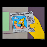 The Simpsons Old Man Yells At Cloud Newspaper V1 Heavy Core Tee | Teevron