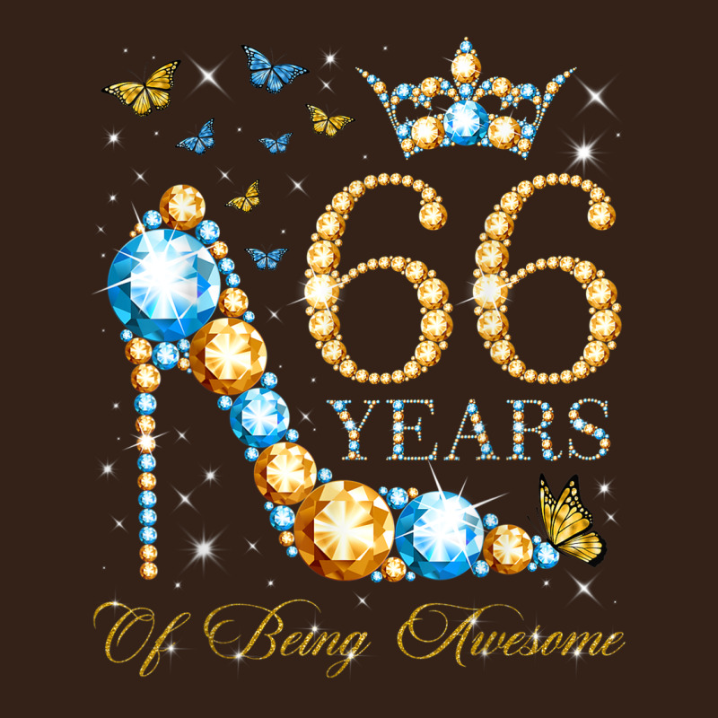 66th Birthday 66 Years Of Being Awesome 66 Years Old Woman Heavy Core Tee by PixelWave | Teevron