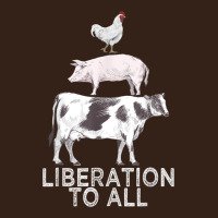 Liberation To All Vegan Vegetarian Food Animal Love Heavy Core Tee | Teevron