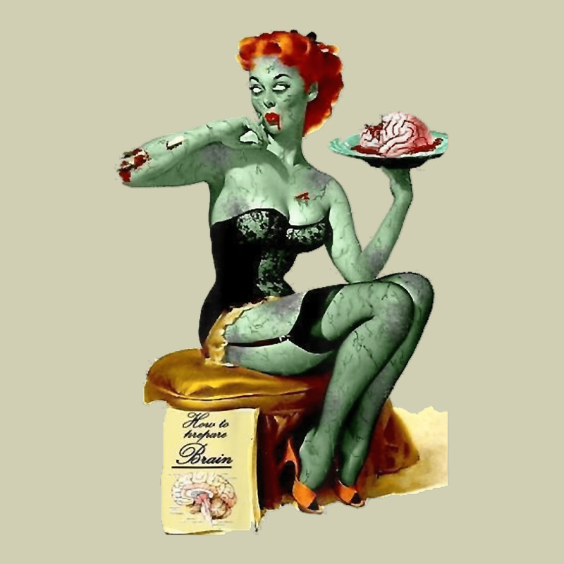 Zombie Pin Up Girl Halloween Heavy Core Tee by Craftify | Teevron