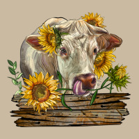 Charolais Cow With Sunflowers Long Sleeve Tee | Teevron