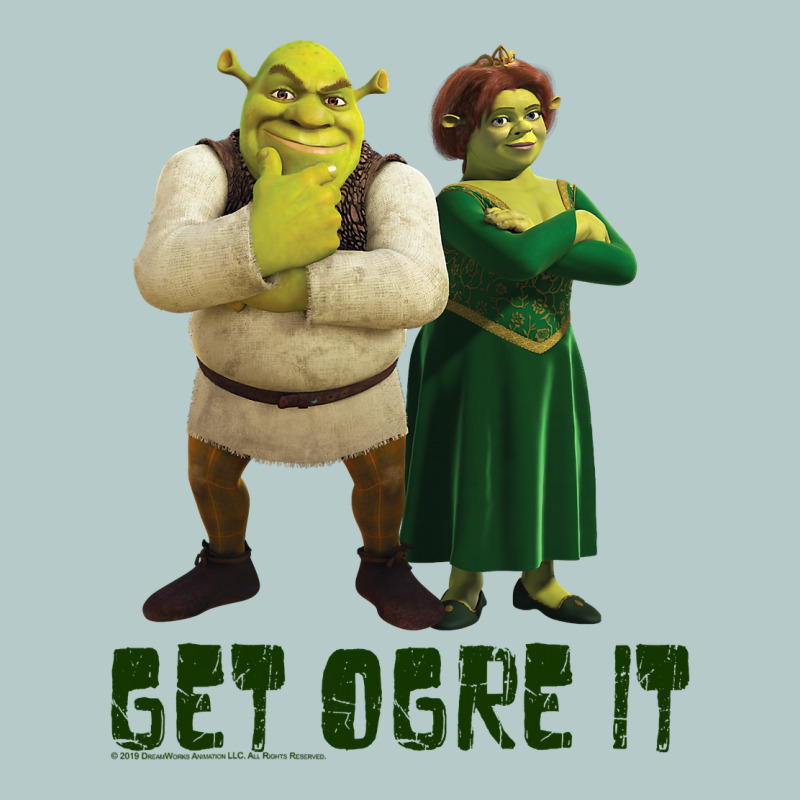 Shrek Fiona & Shrek Get Ogre It Text Poster Heavy Core Tee by InspiraDesign | Teevron