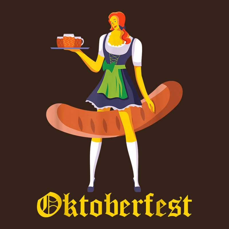 Barmaid Oktoberfest Funny German Woman Dirndl Bratwurst T Shirt Heavy Core Tee by InspiraDesign | Teevron