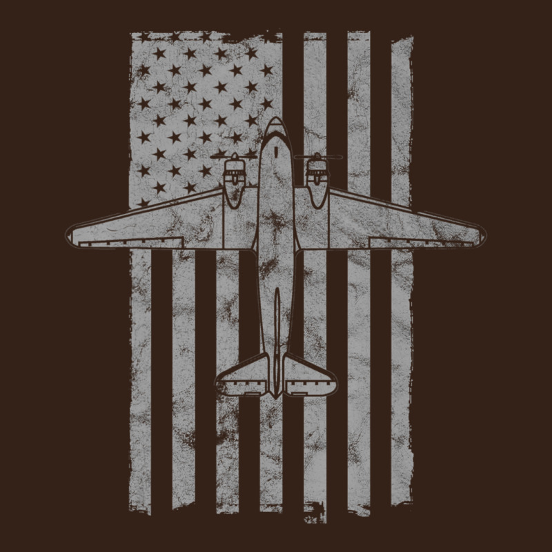 C-47 Skytrain Wwii Transport Airplane Vintage Flag Heavy Core Tee by InspiraDesign | Teevron