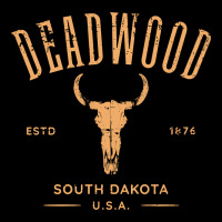 Deadwood South Dakota Usa Vintage Distressed Style Design Long Sleeve Heavy Core Tee | Teevron