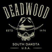 Deadwood South Dakota Usa Distressed Skull Design Souvenir Premium T S Heavy Core Tee | Teevron