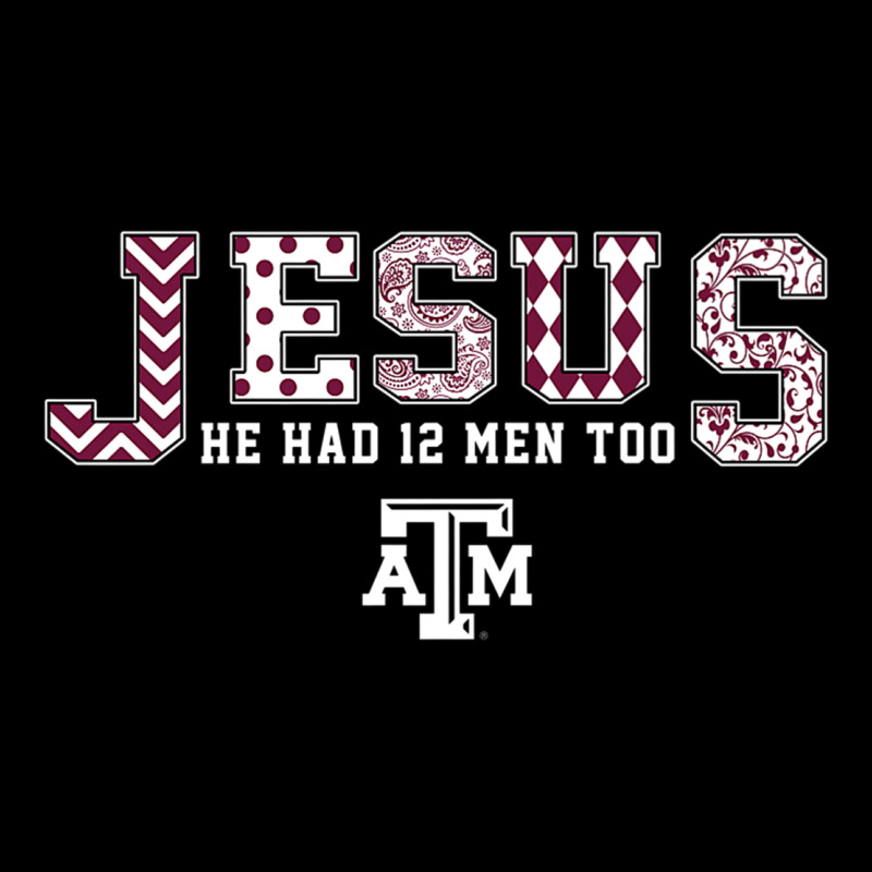 Texas A&m Aggies Jesus - Had 12 Men - Patterned Heavy Core Tee by PixelFlow | Teevron