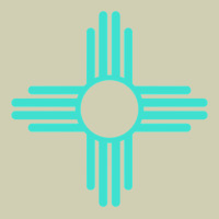New Mexico Zia Sun In Turquoise Blue Heavy Core Tee | Teevron
