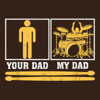 Mens My Dad Is A Drummer Your Dad Not Drum Player Father's Day T Shirt Heavy Core Tee | Teevron
