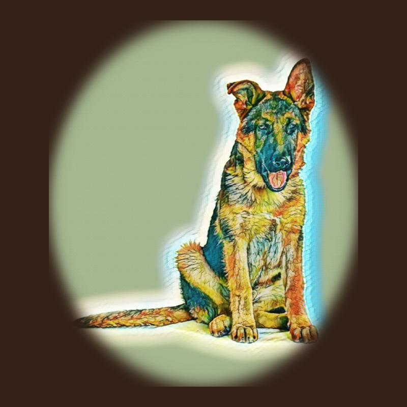 German Shepherd Isolated On Whot. Heavy Core Tee by SnappyArt | Teevron