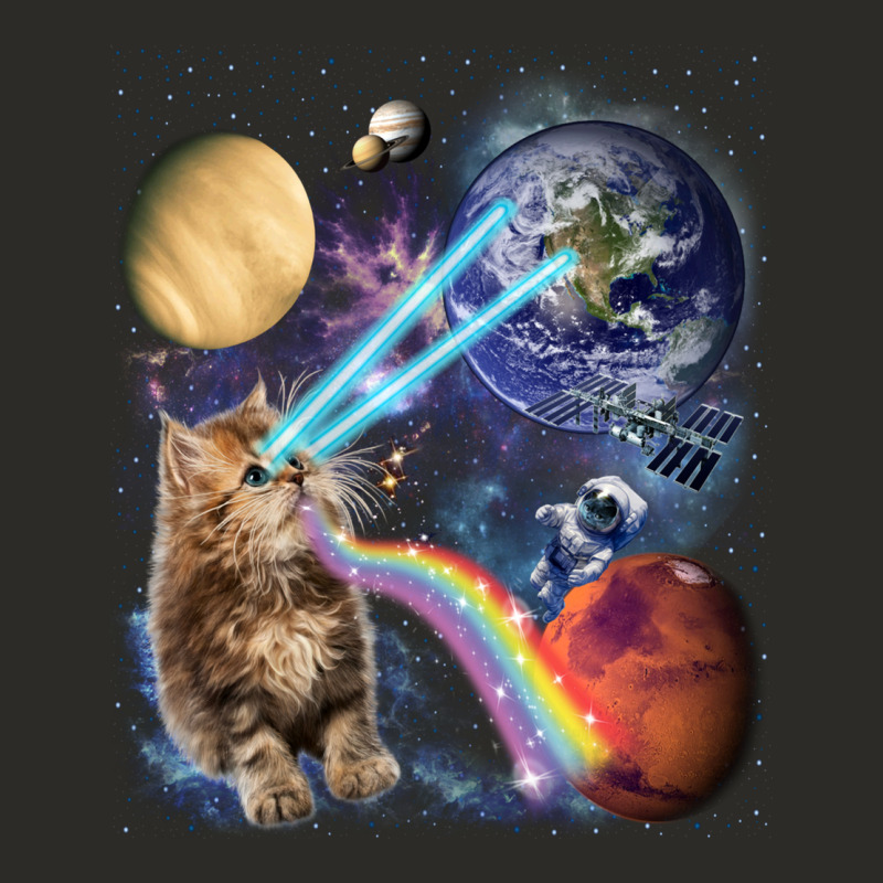Fluffy Kitten Shoot Laser Rainbow Space Galaxy, Cat Gifts Heavy Core Tee by SnappyArt | Teevron