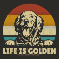 Golden Retriever Dog Life Is Golden Retro Vintage Heavy Core Tee | Teevron
