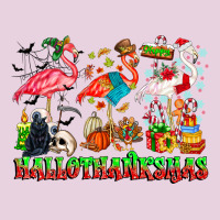 Happy Hallothanksmas Flamingo Ladies Tee | Teevron