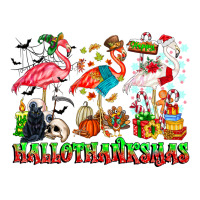happy hallothanksmas flamingo | Teevron