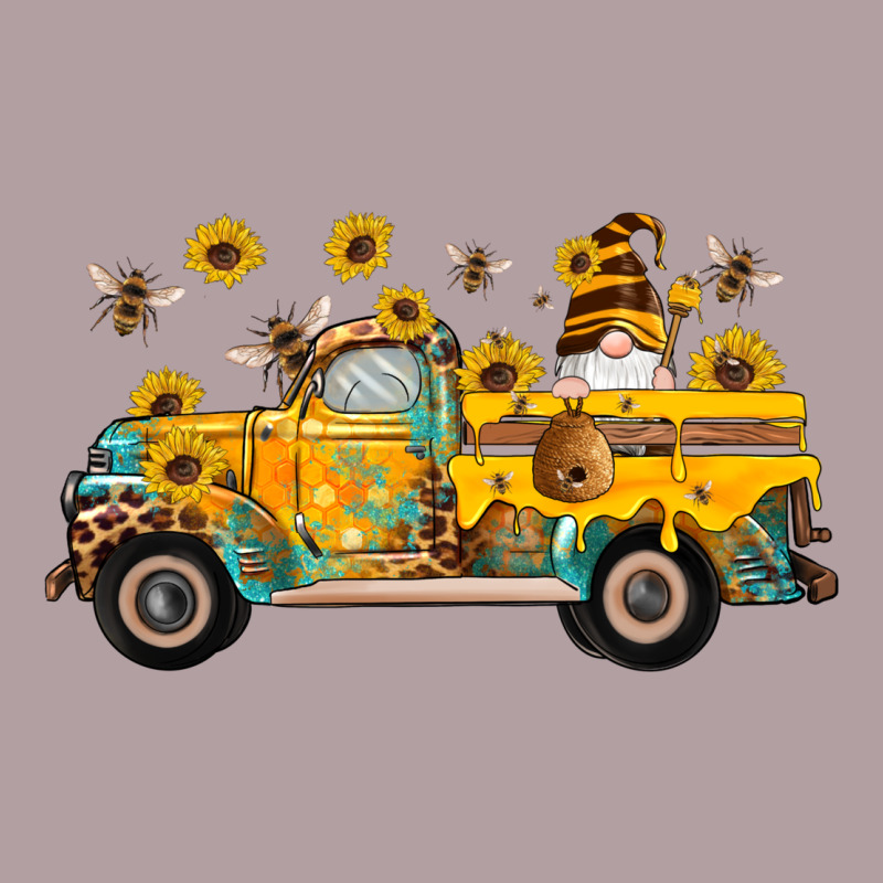 Western Bee Gnomes Truck Sunflowers Honeycomb Beehive Honey Turquoise Vintage Hoodie by Artiststas | Teevron
