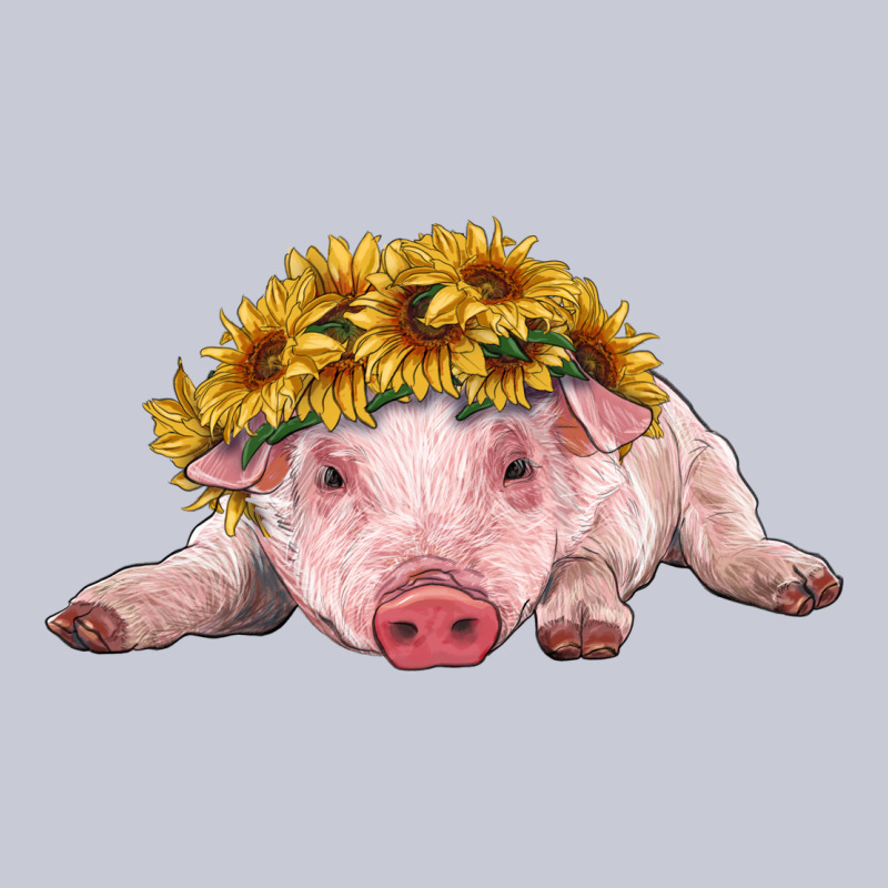 Baby Pig With Sunflower Headband Heavyweight Hoodie by RanaPortraitStore | Teevron