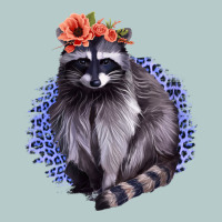 Classy But A Little Thrashy Racoon With Flowers Heavy Core Tee | Teevron