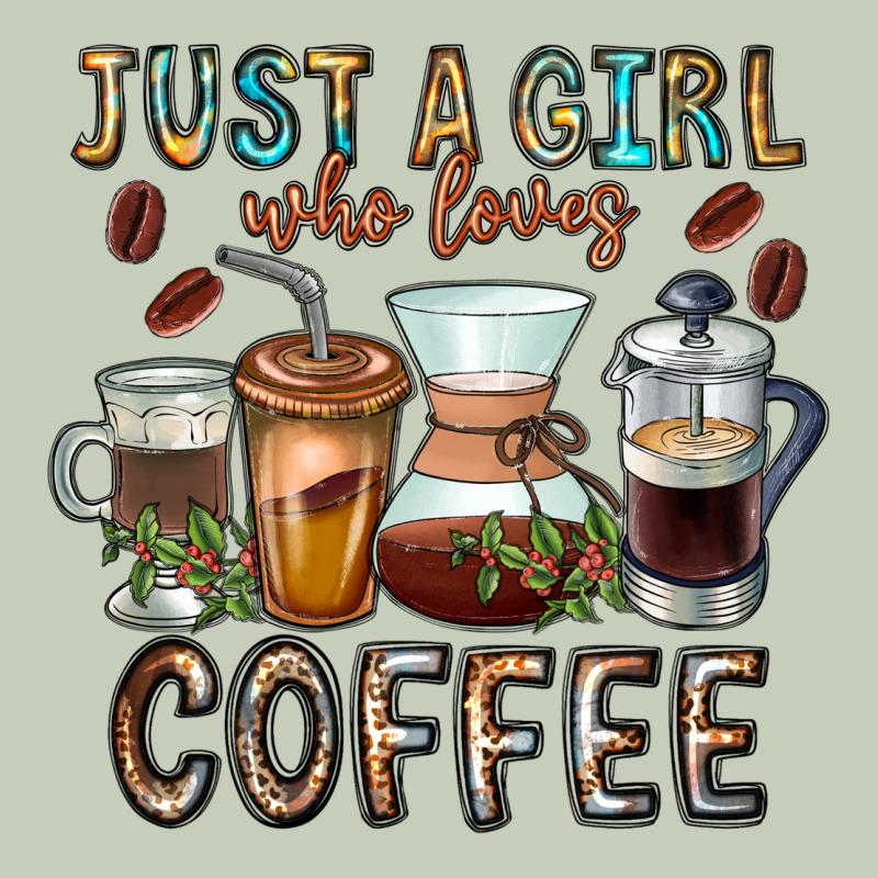 Just A Girl Who Loves Coffee Ladies Tee by CowhideDigitalArt | Teevron