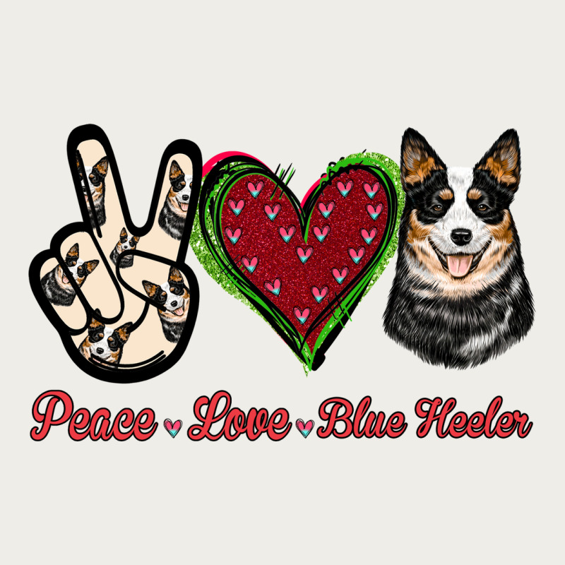 Peace Love Blue Heeler Zipper Hoodie by Jasminsmagicworld | Teevron