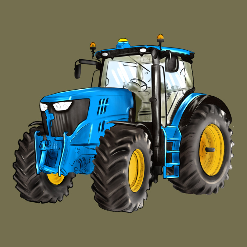 Western Farm Tractor Blue Vintage Hoodie by Artiststas | Teevron