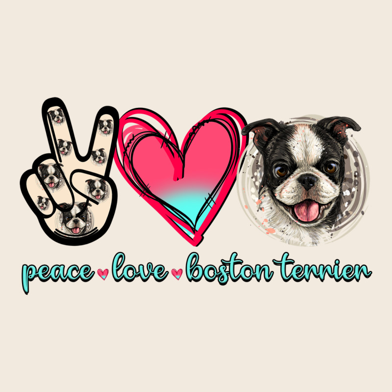 Peace Love Boston Terrier Zipper Hoodie by Jasminsmagicworld | Teevron