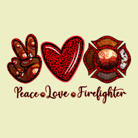 Peace Love Firefighter Urban Hoodie | Teevron