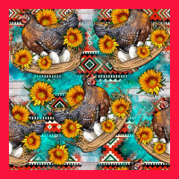 Chicken With Eggs And Sunflowers Seamles Pattern Classic Tee | Teevron