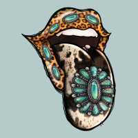 Turquoise Gemstone Leopard Cowhide Tongue Heavy Core Tee | Teevron