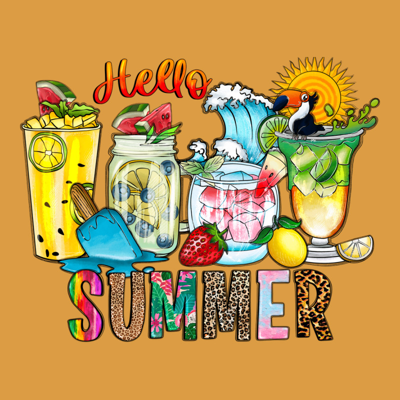 Hello Summer Drink Urban Heavy Tee by CowhideDigitalArt | Teevron