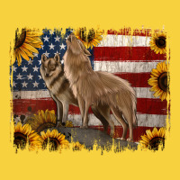 American Wolves With Sunflower Background Png Premium Sweatshirt | Teevron
